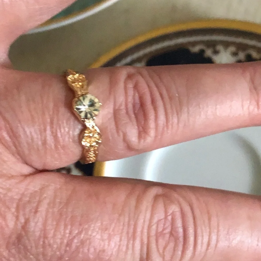 Minimalist Rhinestone Stacking Ring